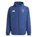 Total Control Soccer adidas Entrada 26 Hooded All-Weather Jacket Navy - Juniors