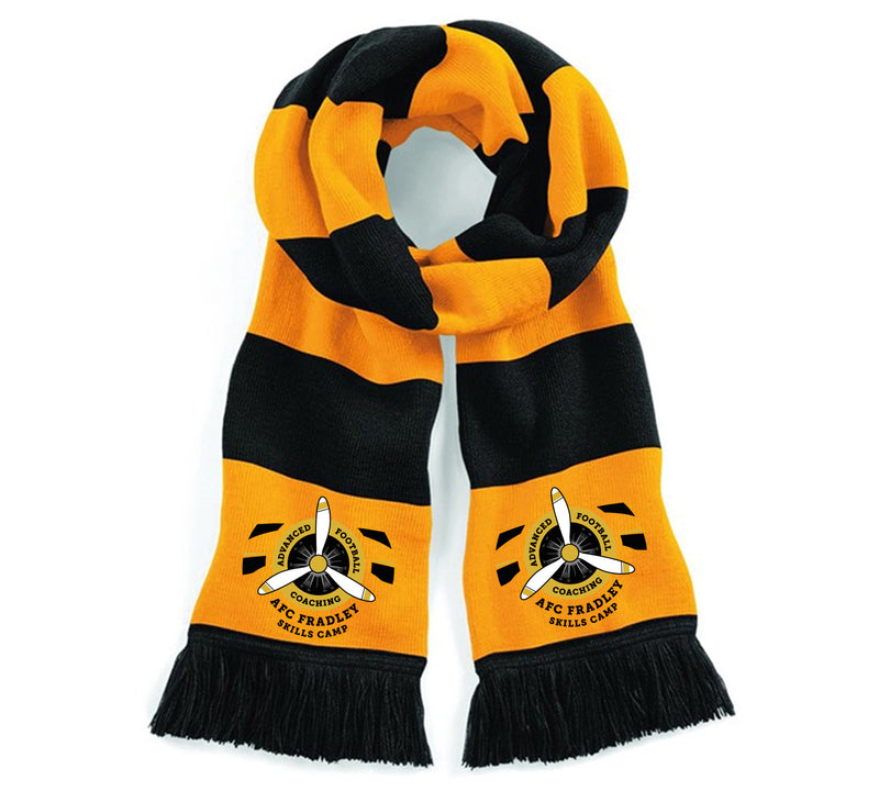 AFC Fradley FC Stadium Scarf Yellow and Black Skills Camp