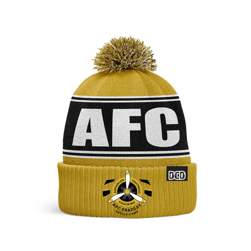 AFC Fradley FC Custom SKILLS CAMP GOLD Bobble Hat - ONE-SIZE