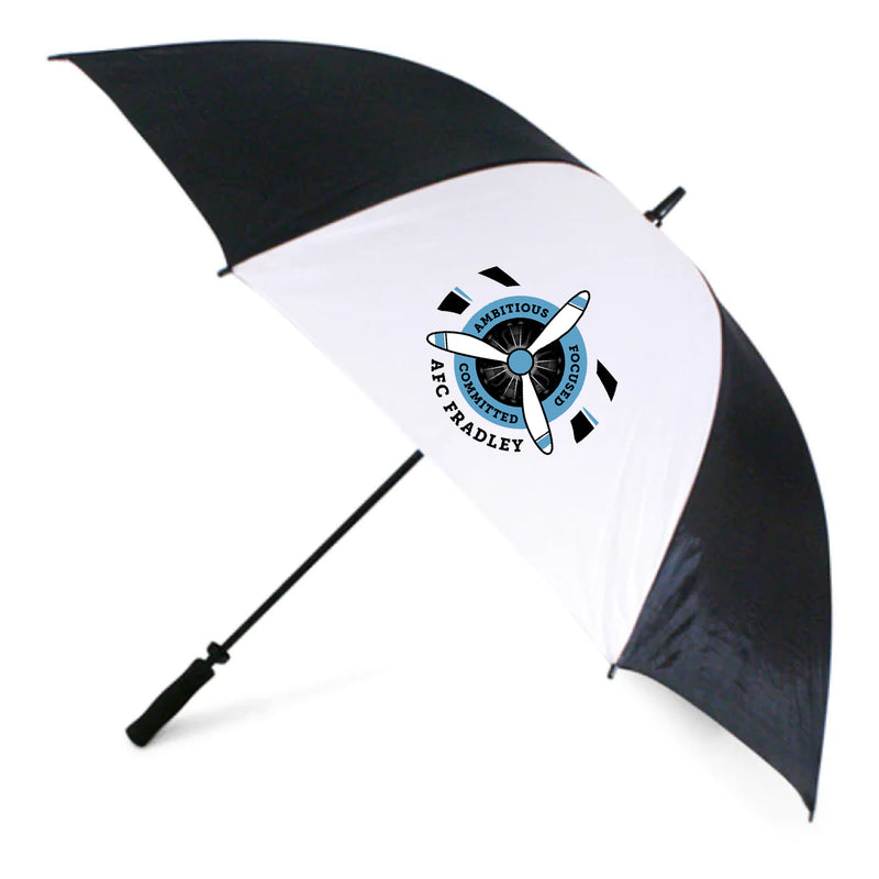 AFC Fradley Pro Golf Umbrella - Black White
