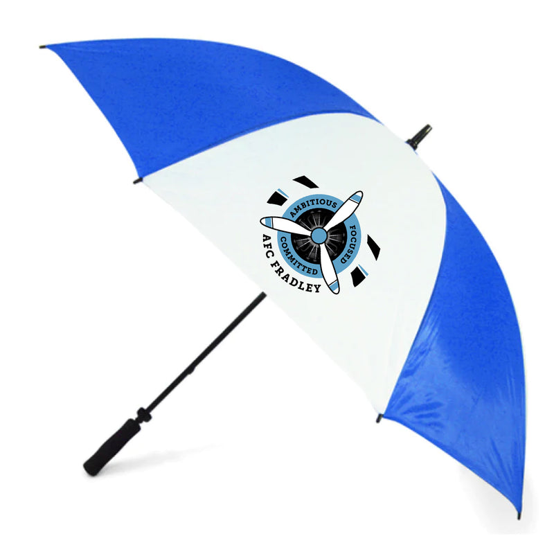 AFC Fradley Pro Golf Umbrella - Blue White