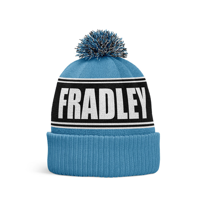 AFC Fradley FC Custom BLUE Bobble Hat - ONE-SIZE