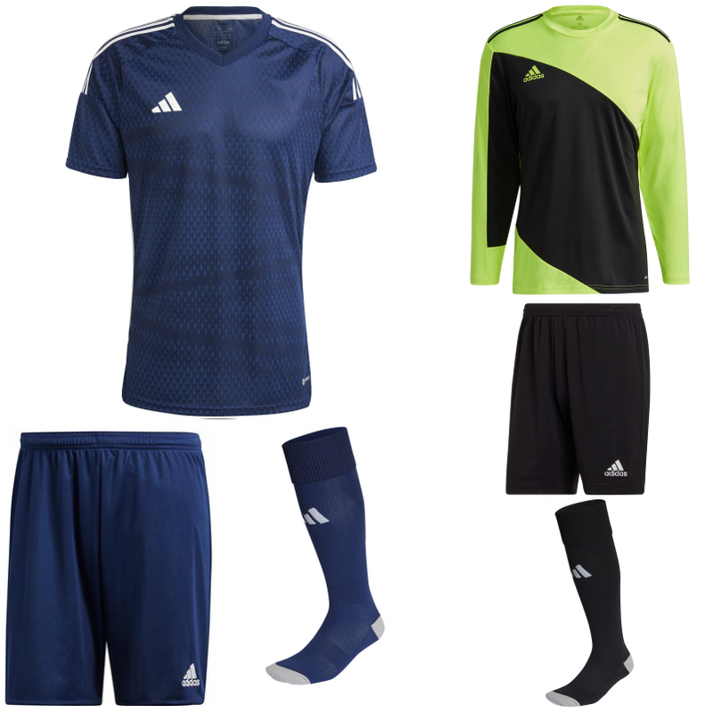 Tiro 23 Competition Match SS Kit Bundle Team Navy Blue/White
