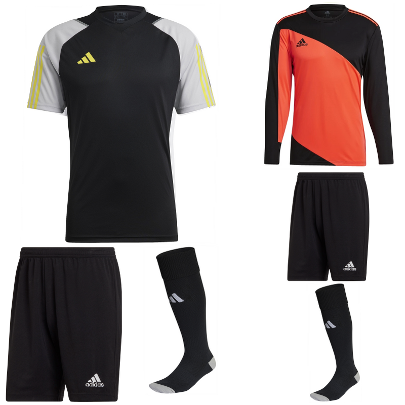 Tiro 23 Competition SS Kit Bundle Black Team Light Grey Impact Yellow