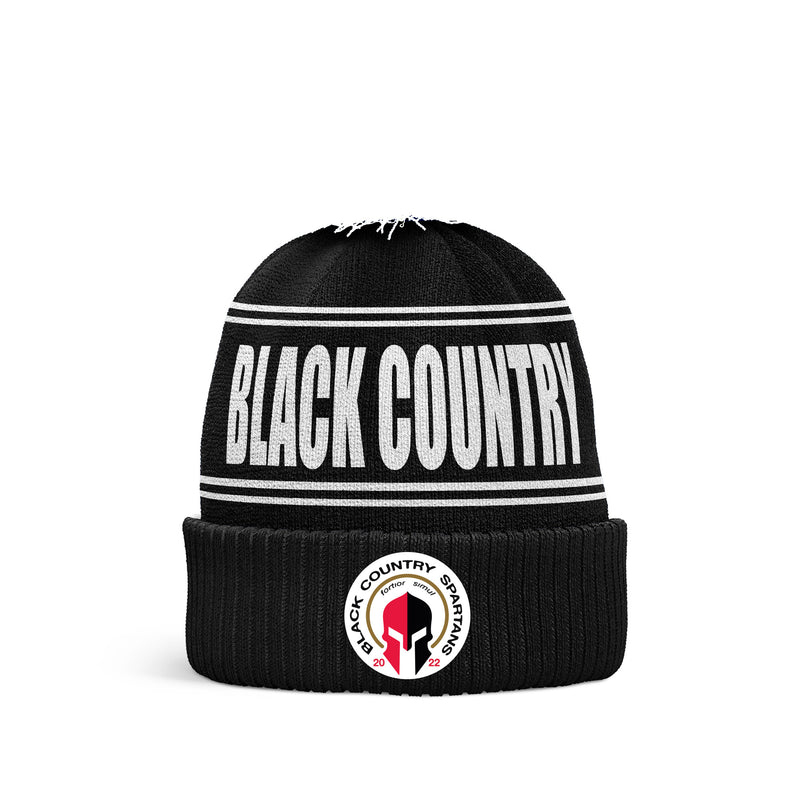 BLACK-COUNTRY-SPARTAND-CUSTOM-BEANIE BLACK Beanie Hat