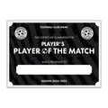 Personalised Football Club Certificates - Player's Player Of The Match Custom Design (9 Colours)