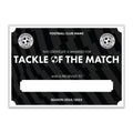 Personalised Football Club Certificates - Tackle Of The Match Custom Design (9 Colours)