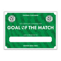 Personalised Football Club Certificates - Goal Of The Match Custom Design (9 Colours)