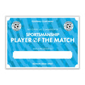 Personalised Football Club Certificates - Sportsmanship Player Of The Match Custom Design (9 Colours)