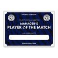 Personalised Football Club Certificates - Manager's Player Of The Match Custom Design (9 Colours)