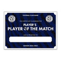 Personalised Football Club Certificates - Player's Player Of The Match Custom Design (9 Colours)