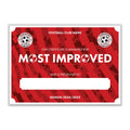 Personalised Football Club Certificates - Most Improved Player Custom Design (9 Colours)