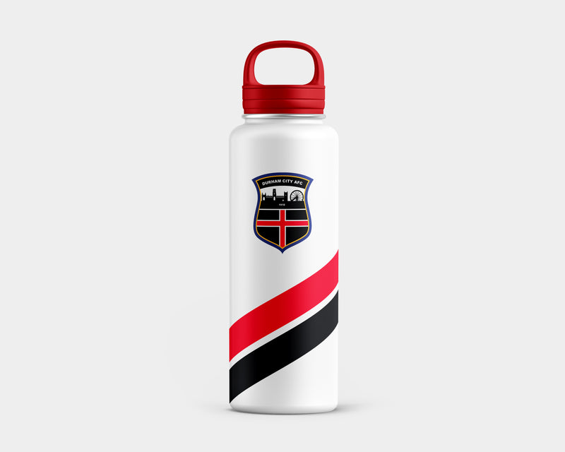 Official Durham City AFC Personalised Stainless Steel Flask Badge Stripes