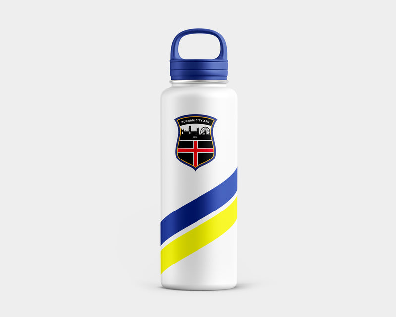 Official Durham City AFC Personalised Stainless Steel Flask Badge Stripes