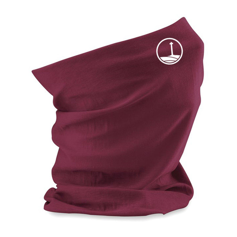 North York Moors National Park Volunteer Plain Logo Snood - Burgundy