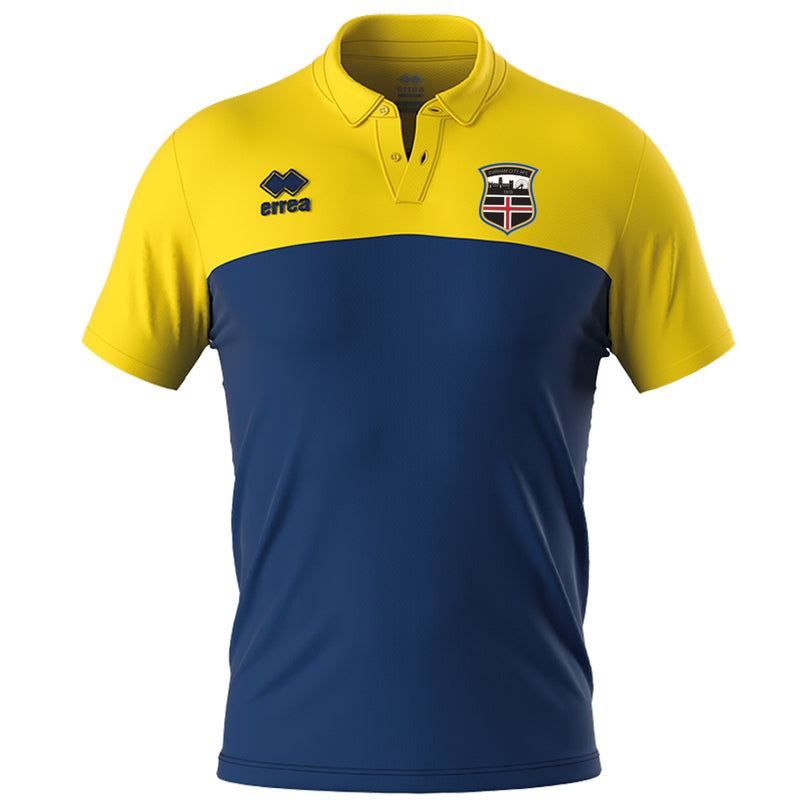 Durham FC Coaches Leisure Bob Yellow Blue Polo Shirt - ADULTS