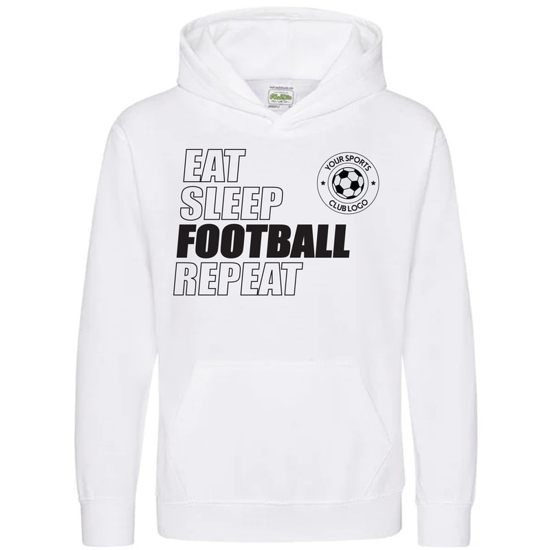 Personalized Football Player Team Kids/Adult Hoodies - Eat Sleep Football Repeat