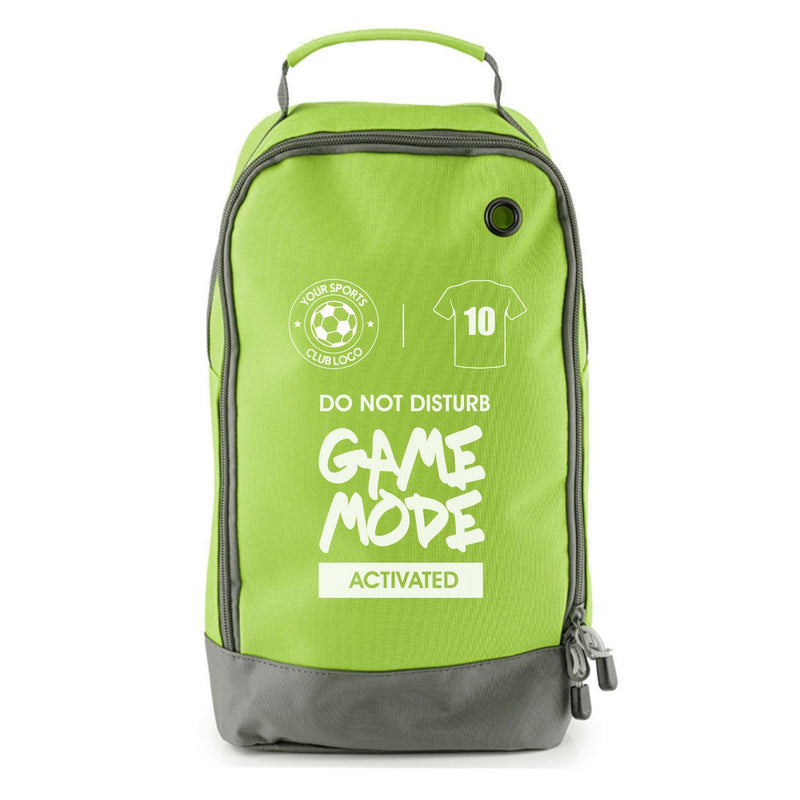 Football Boot Bags for Kids - Game Mode Activated - Durable Personalized Sports Bag with Custom Logo & Number