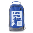Football Boot Bags for Kids - Girl with Goals - Durable Personalized Sports Bag with Custom Logo