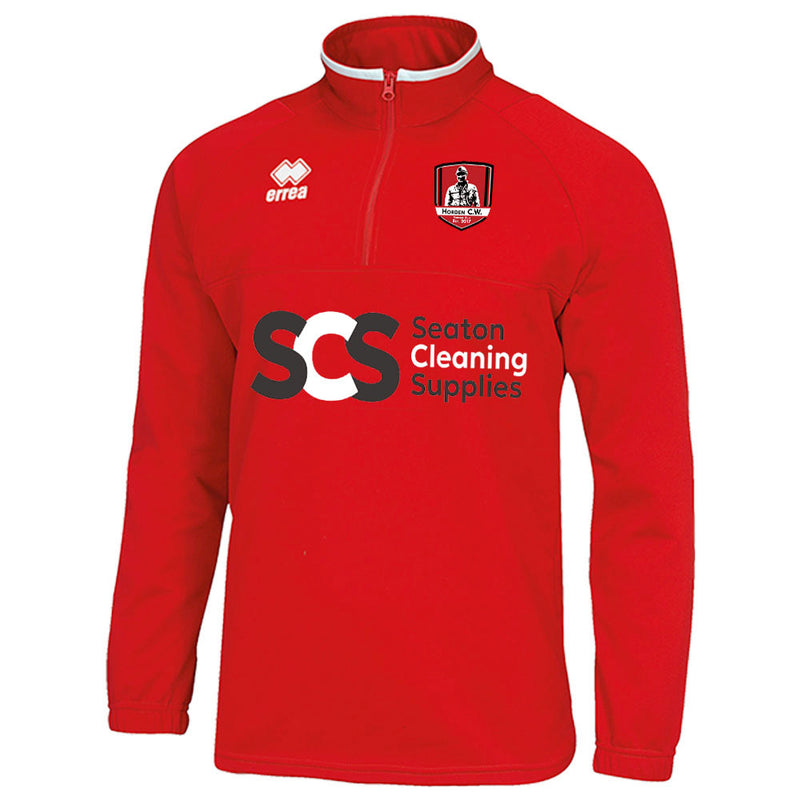 Horden CW FC Red Errea Mansel 3.0 1/2 Zip Top - Adults