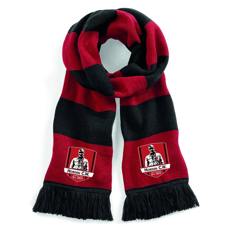 Horden Community Welfare FC - Football Club Red Black Scarf