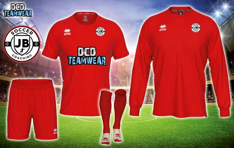 JB Soccer Coaching Errea Marvin & Madison Bundle - JUNIOR (Red)