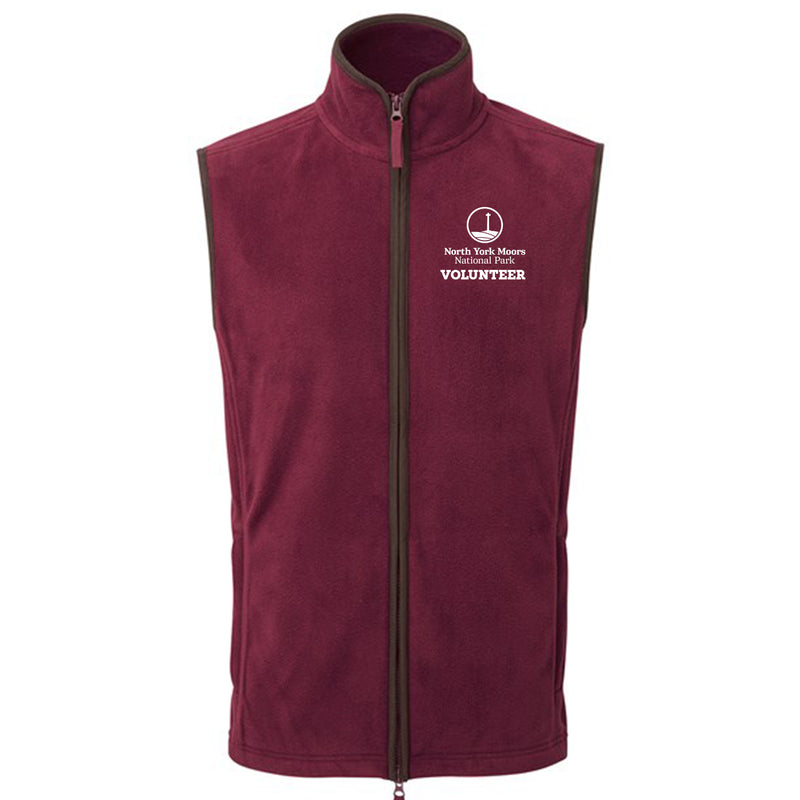 North York Moors National Park Volunteer Burgundy Mens Gilet PR803