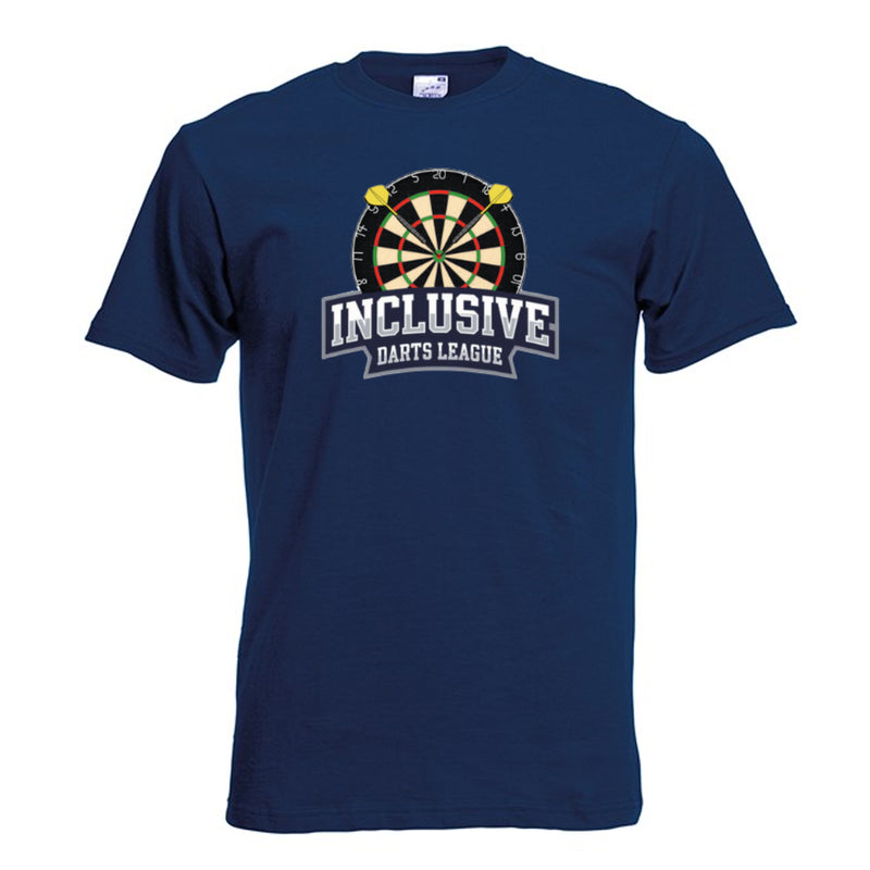 Inclusive Darts League Official T-Shirt - Centre Chest Design (3 Colours)