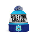 Pools Youth FC Custom Bobble Hat - ONE SIZE (Royal/Light Blue)
