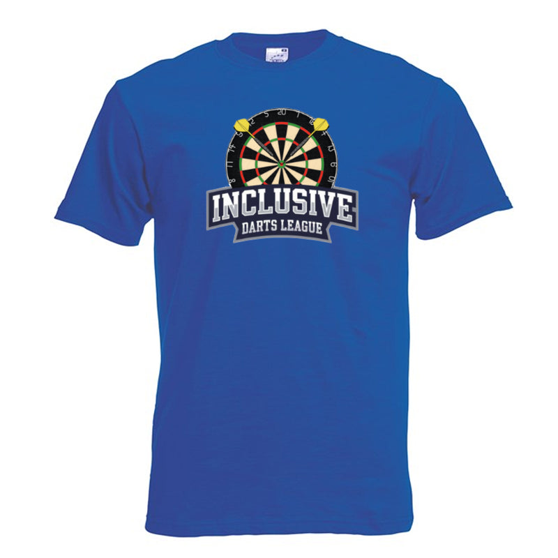 Inclusive Darts League Official T-Shirt - Centre Chest Design (3 Colours)