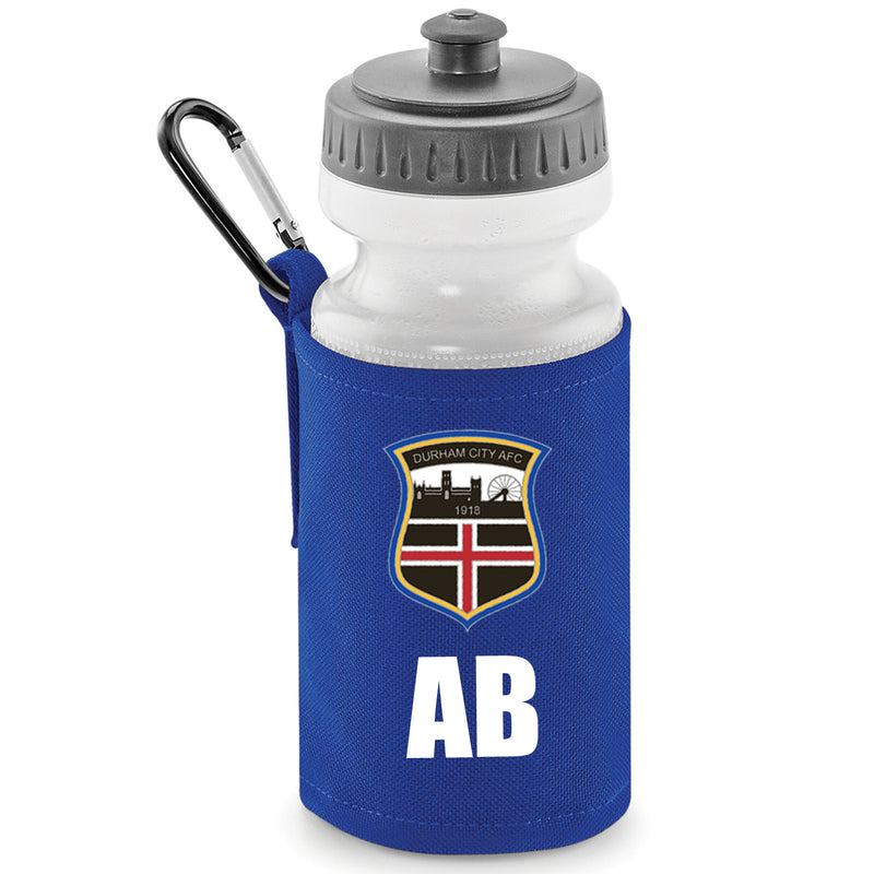 Official Durham AFC Personalised Bottle and Holder Blue