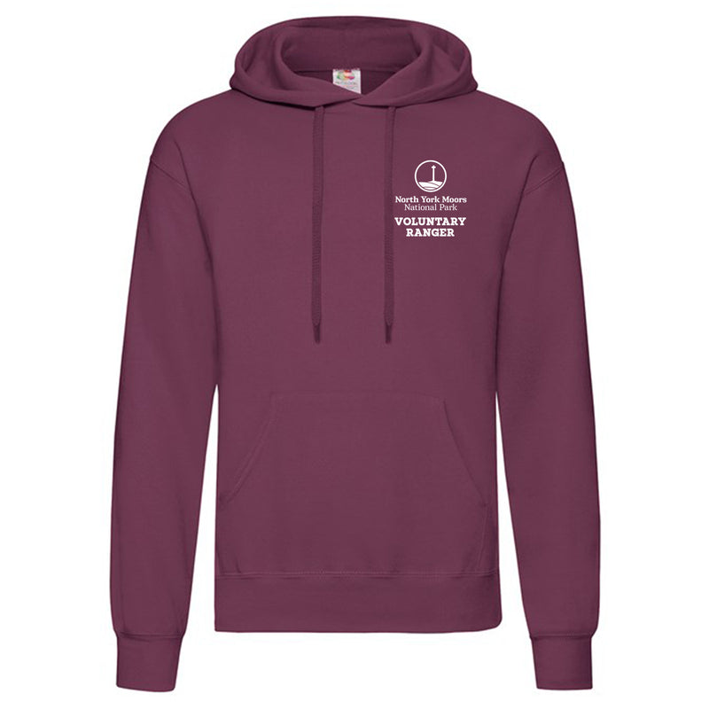 North York Moors National Park VOLUNTARY RANGER Burgundy Mens Hoody SS224