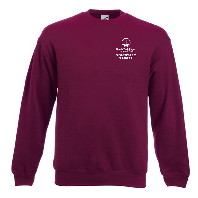 North York Moors National Park VOLUNTARY RANGER Burgundy Ladies Jumper SS800