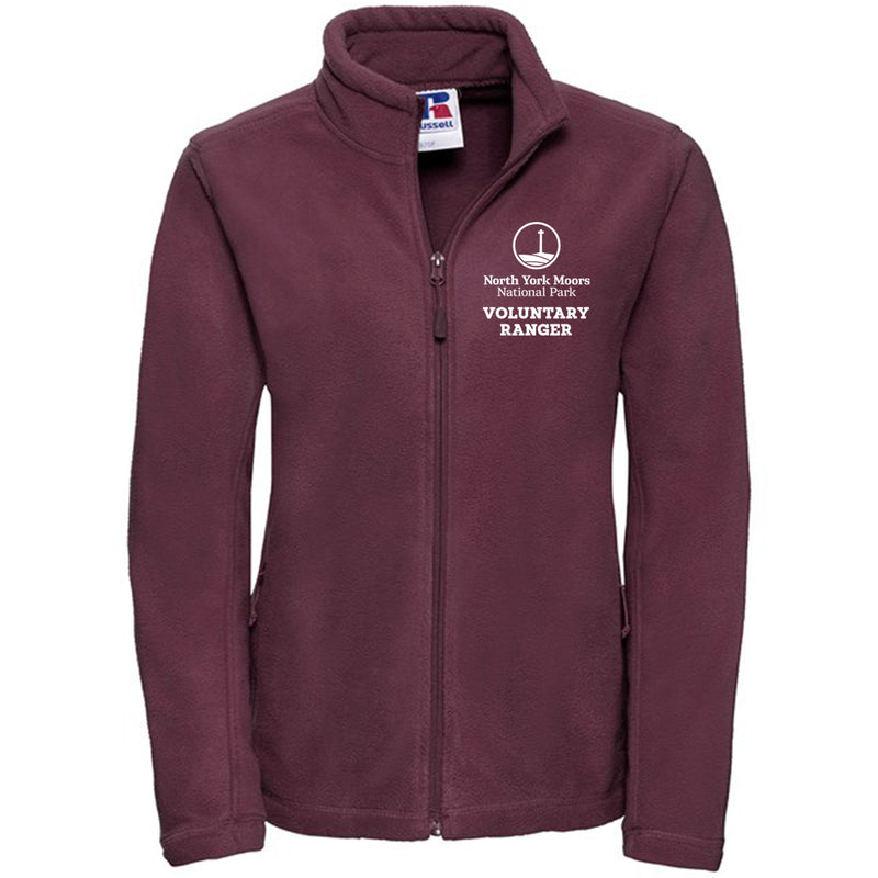 North York Moors National Park VOLUNTARY RANGER Burgundy Womans Fleece 8700f