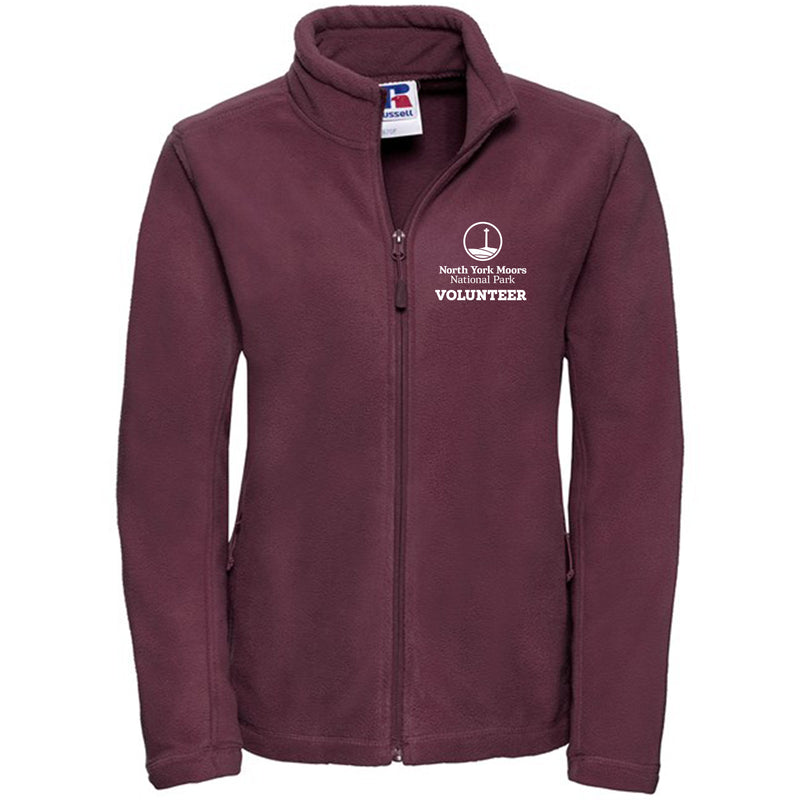 North York Moors National Park Volunteer Burgundy Womans Fleece 8700f