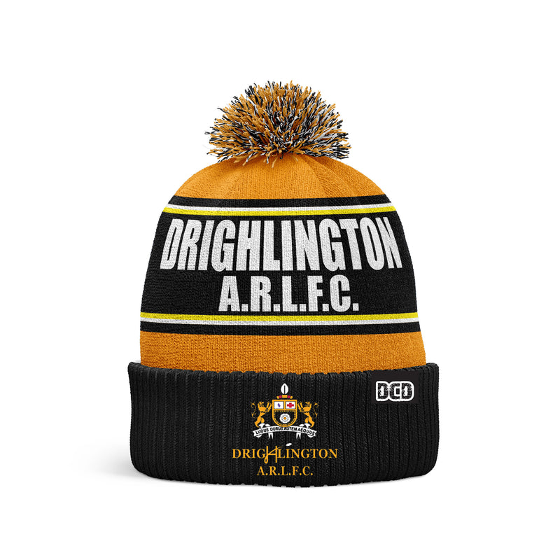 Drighlington A.R.L.F.C. Orange Version 2023 Custom Bobble Hat - ONE-SIZE