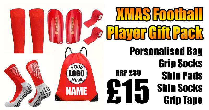 Player Pack Xmas Gift Bundle - Socks Pads Shin Socks Bag Grip Tape