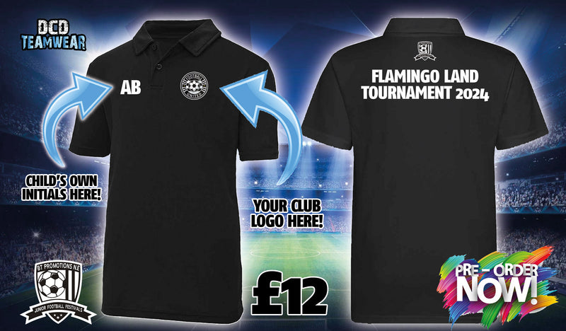 Flamingo Land Tournament 2024 Presentation Polo - ADULT(Black)