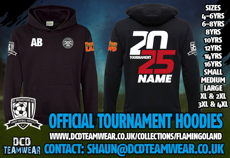 Flamingo Land Football Tournament OFFICIAL TEAM PLAYERS HOODIES
