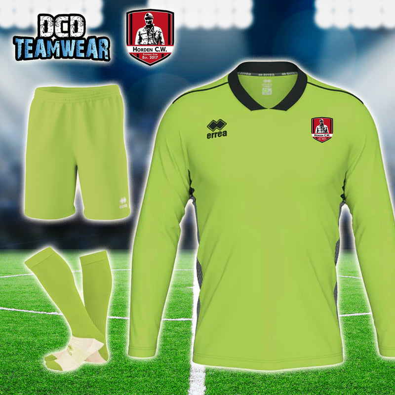 Horden C.W. Errea Jerzy Goalkeeper Home Bundle (Shirt, Shorts, Socks) - ADULTS (Fluo)