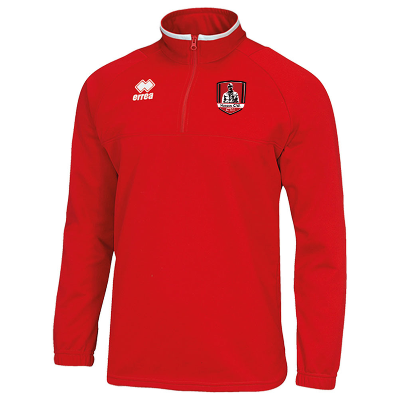 Horden C.W. FC Red Errea Mansel 3.0 1/2 Zip Top - JUNIORS