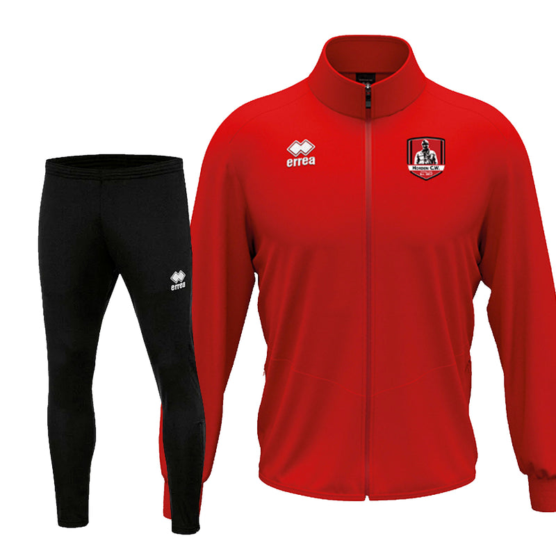 Horden CW FC Red Errea Kurt Flann Tracksuit - JUNIORS