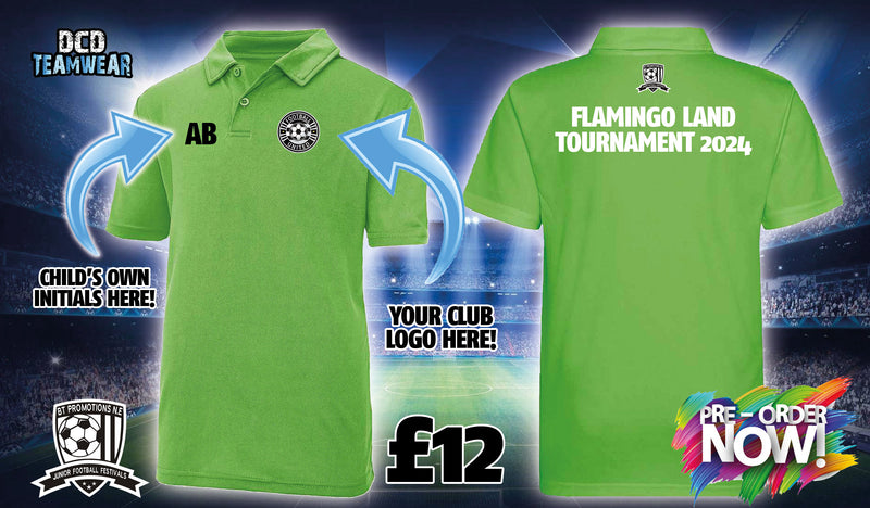 Flamingo Land Tournament 2024 Presentation Polo - Lime Green