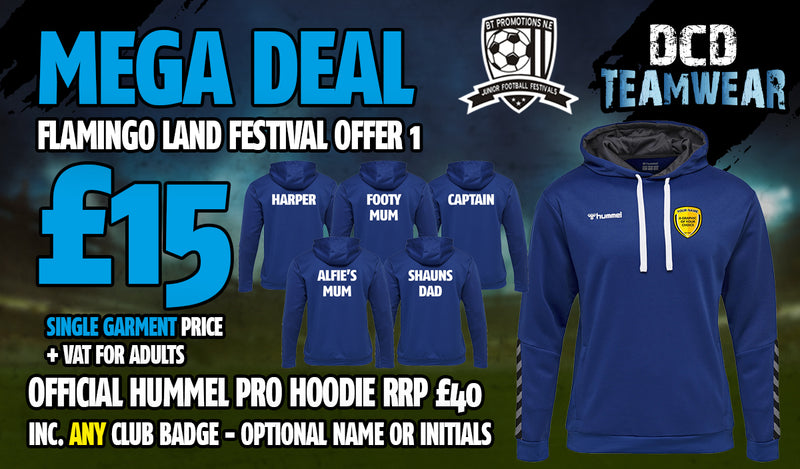 Flamingo Land Football Festival ROYAL BLUE Pro Hoody - ADULTS