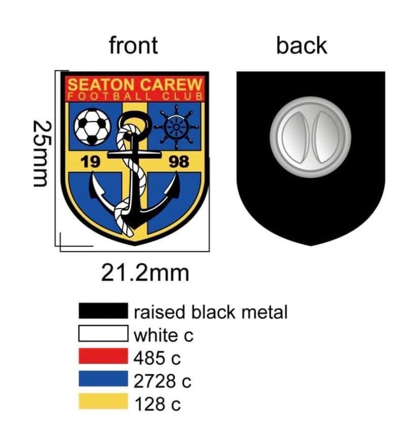 Seaton Carew Enamel Metal Pin Badge Crest