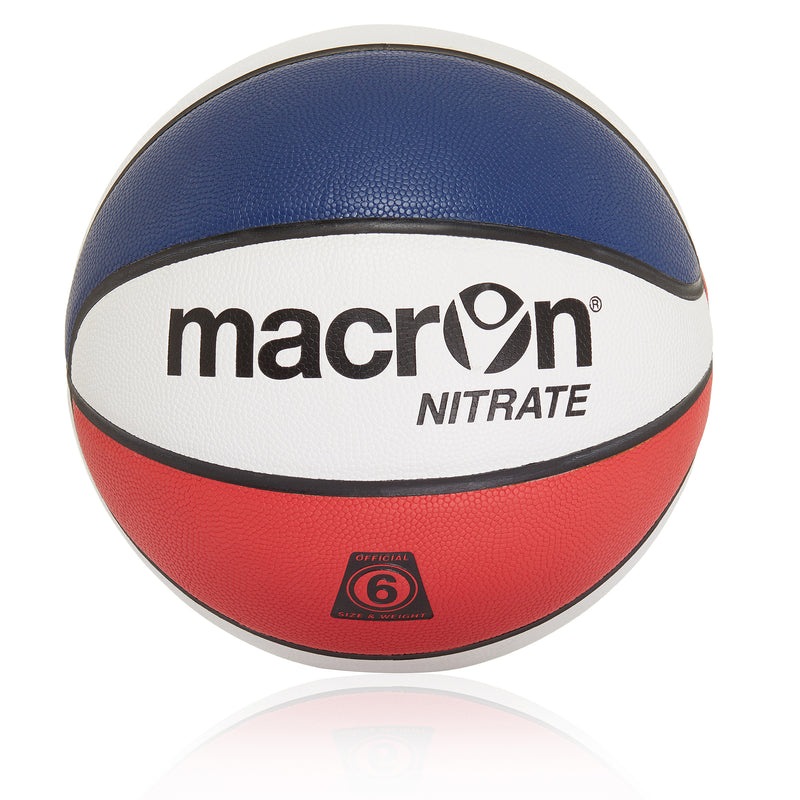 Macron Nitrate Basket Ball, Navy Red, 6