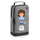 BG540 Personalised Girls Football Boot Bag Design 1 Grey