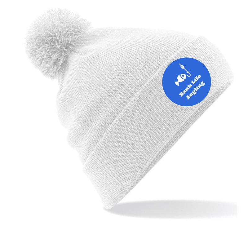 Bank Life Angling BC426 White Bobble Hat