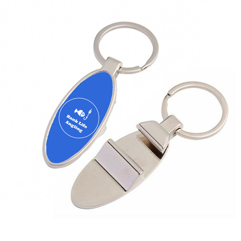 Bank Life Angling Oval Keyring