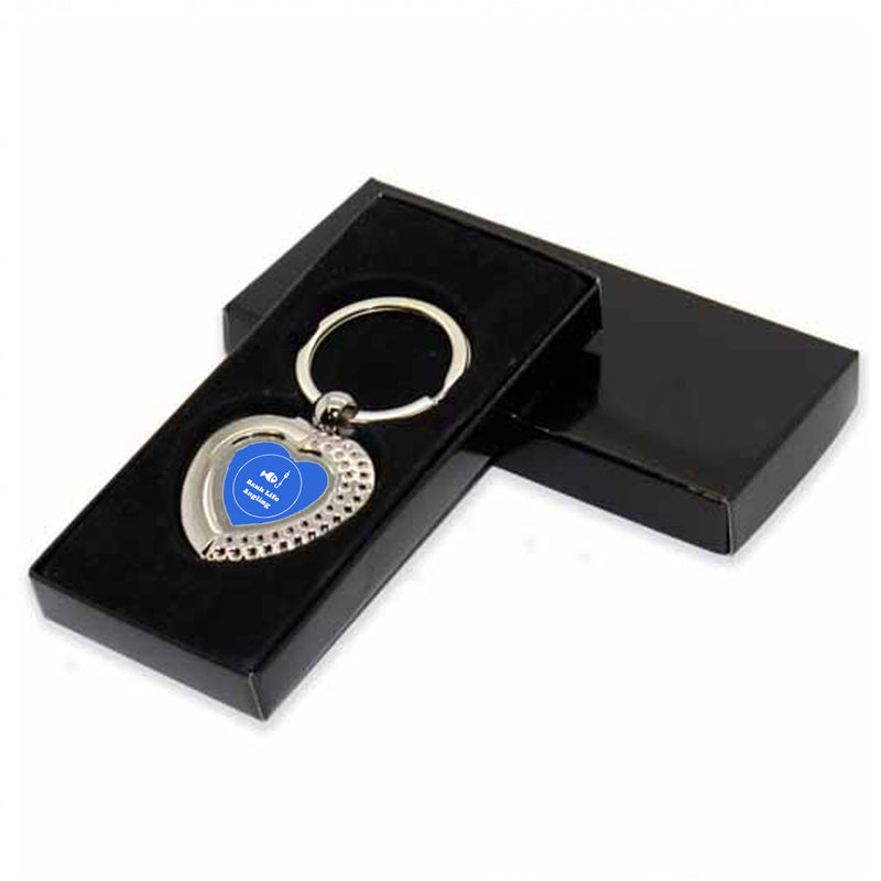 Bank Life Angling Heart Keyring